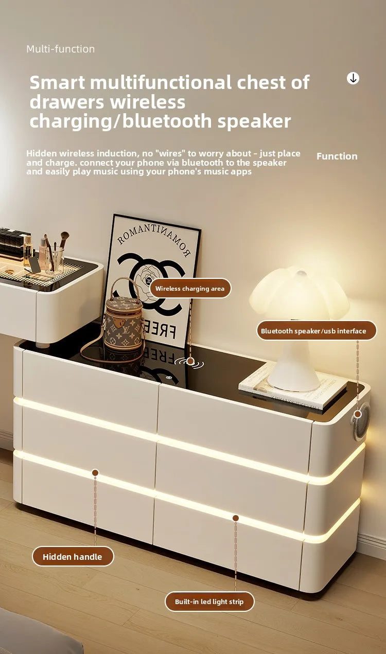 Modern Dressing Table Vanity Desk Wireless Charge Station