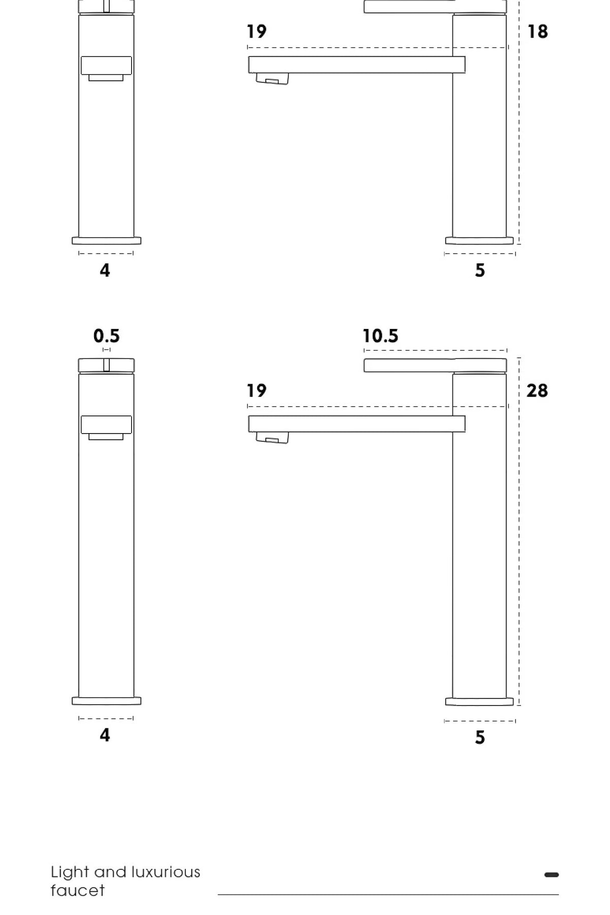 Aitana Modern Brass Black Bathroom Faucet Simple Design