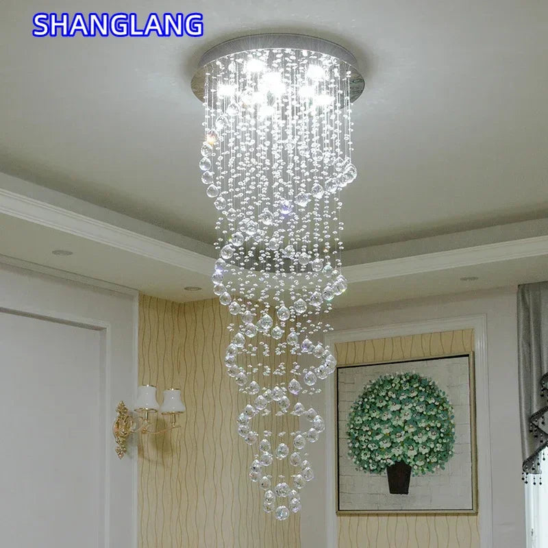 Modern Led Chandelier Fixture Luxury Hanging Lamp Staircase