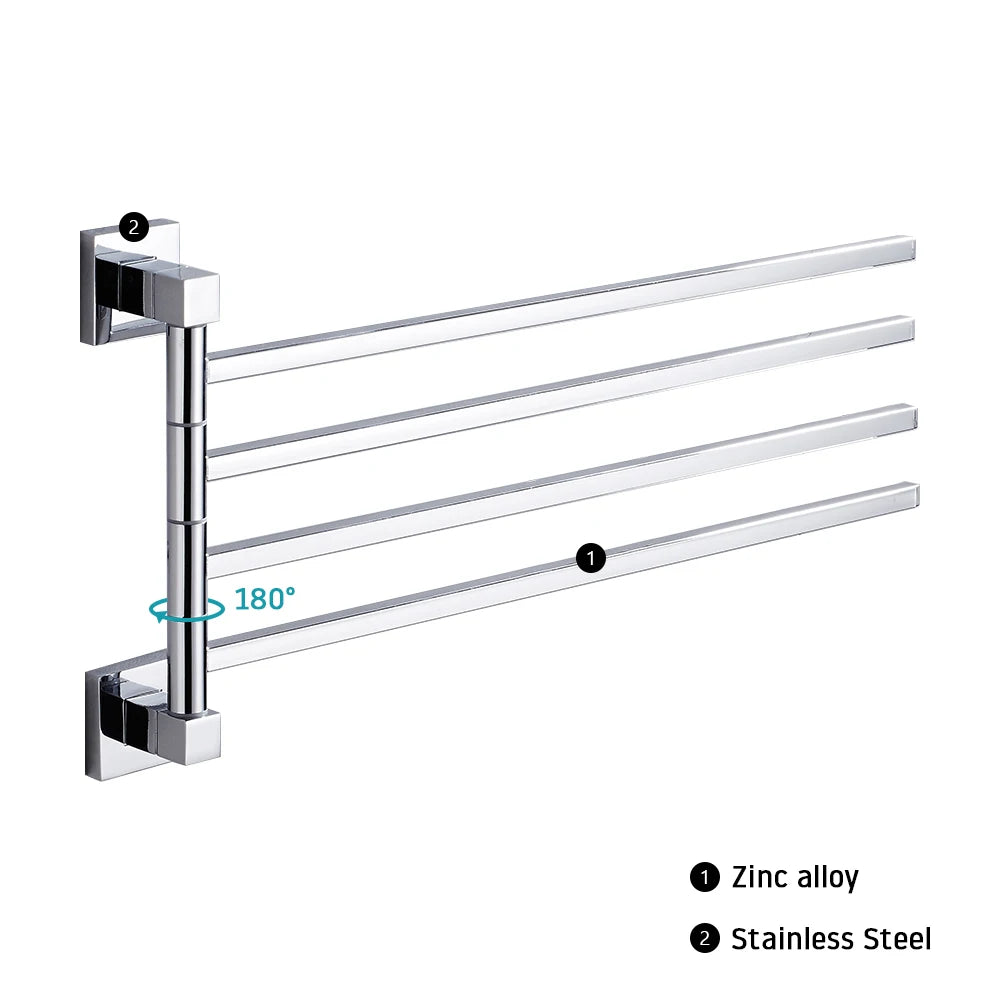 Towel Holder Stainless Steel Swing Arms Towel Rail