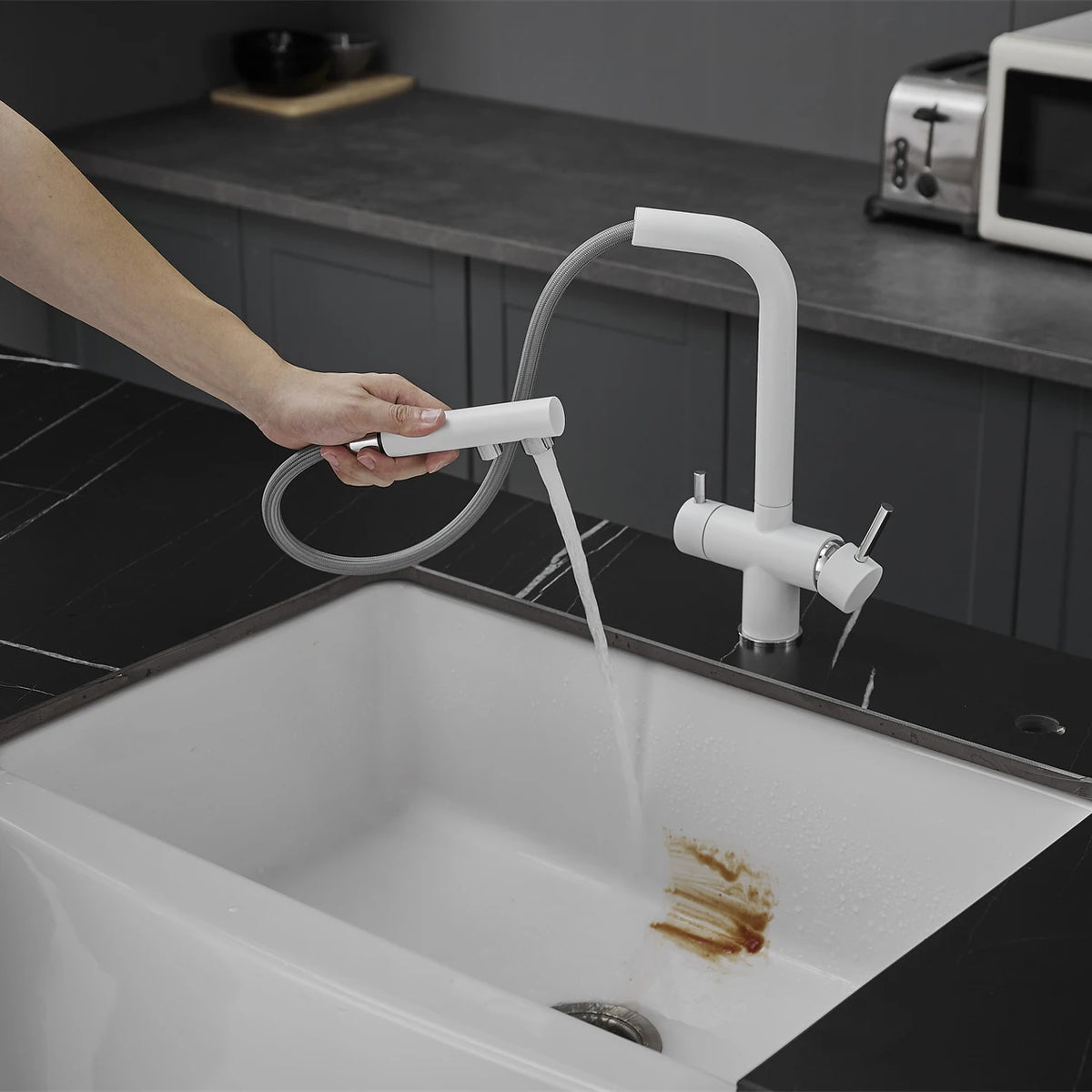 Brushed Nickel Pull Out Filter Faucets Quality Brass