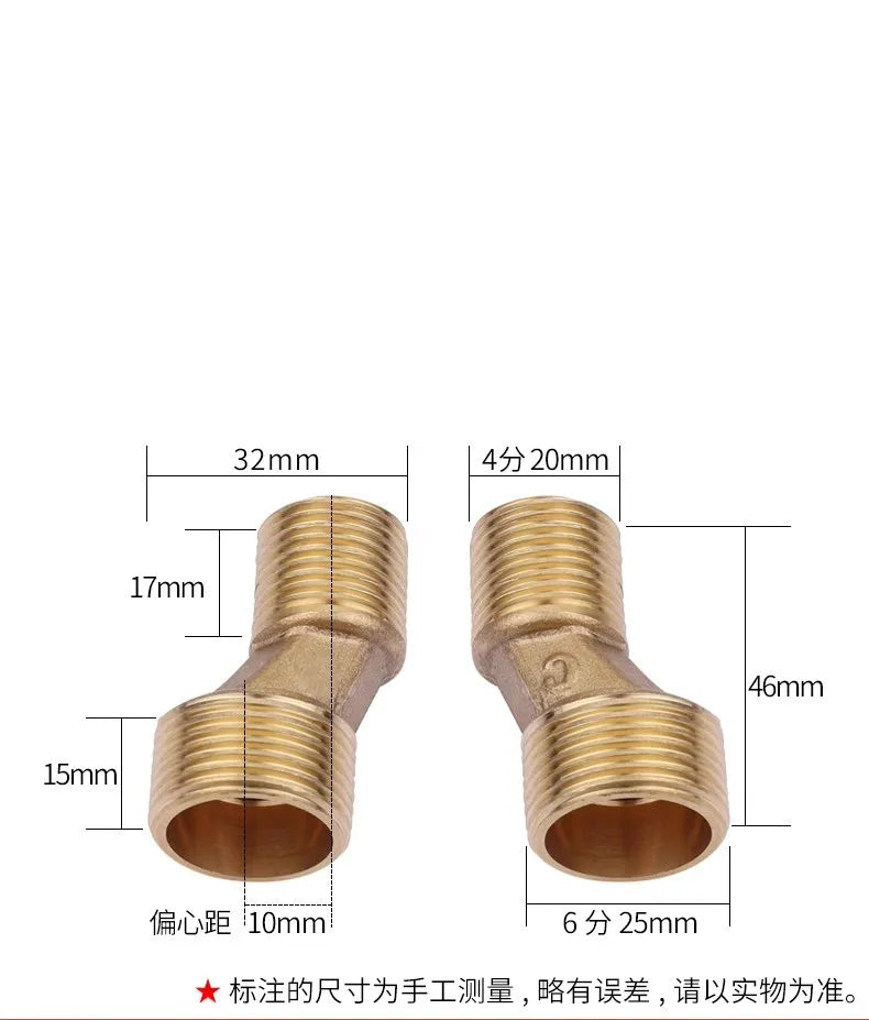 2pcs Solid Brass Wall Mounted Replacement Angle Valve