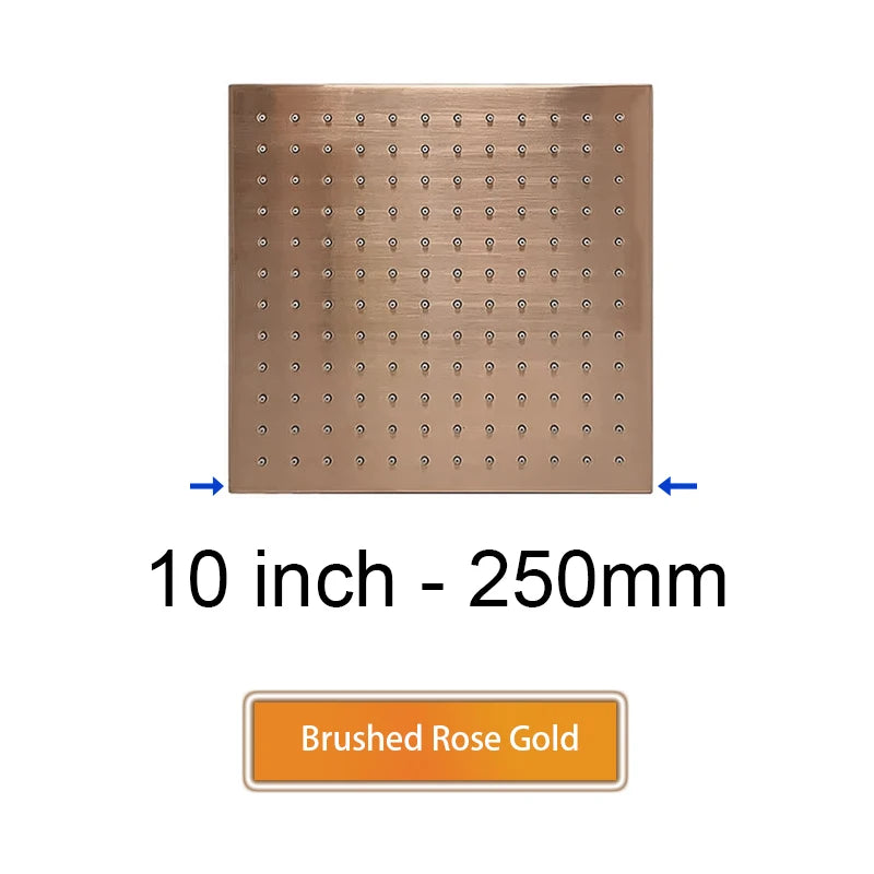 Brass Square Rain Shower Head Quality Bathroom Bath