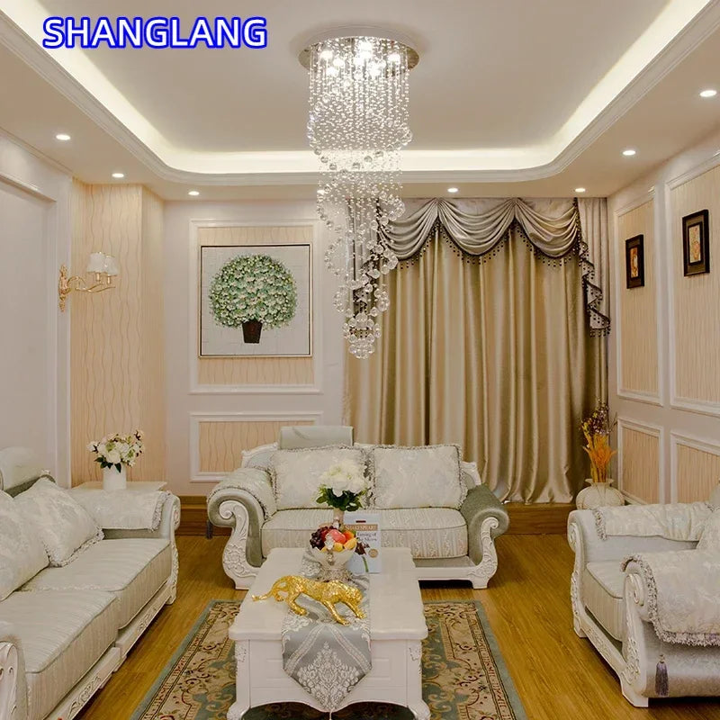 Modern Led Chandelier Fixture Luxury Hanging Lamp Staircase