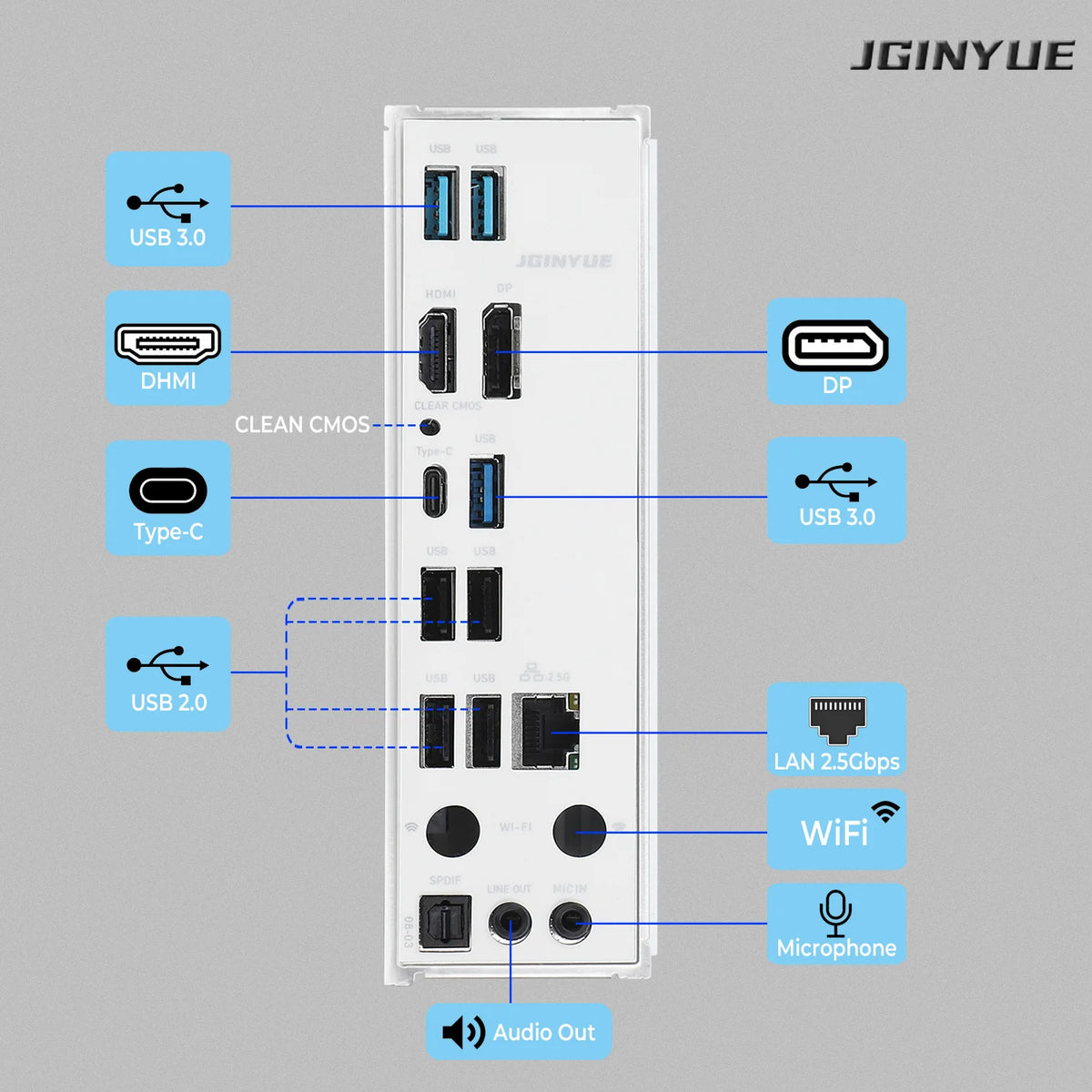 Jingyue B650e Snow Dream Gaming Motherboard Amd Am5