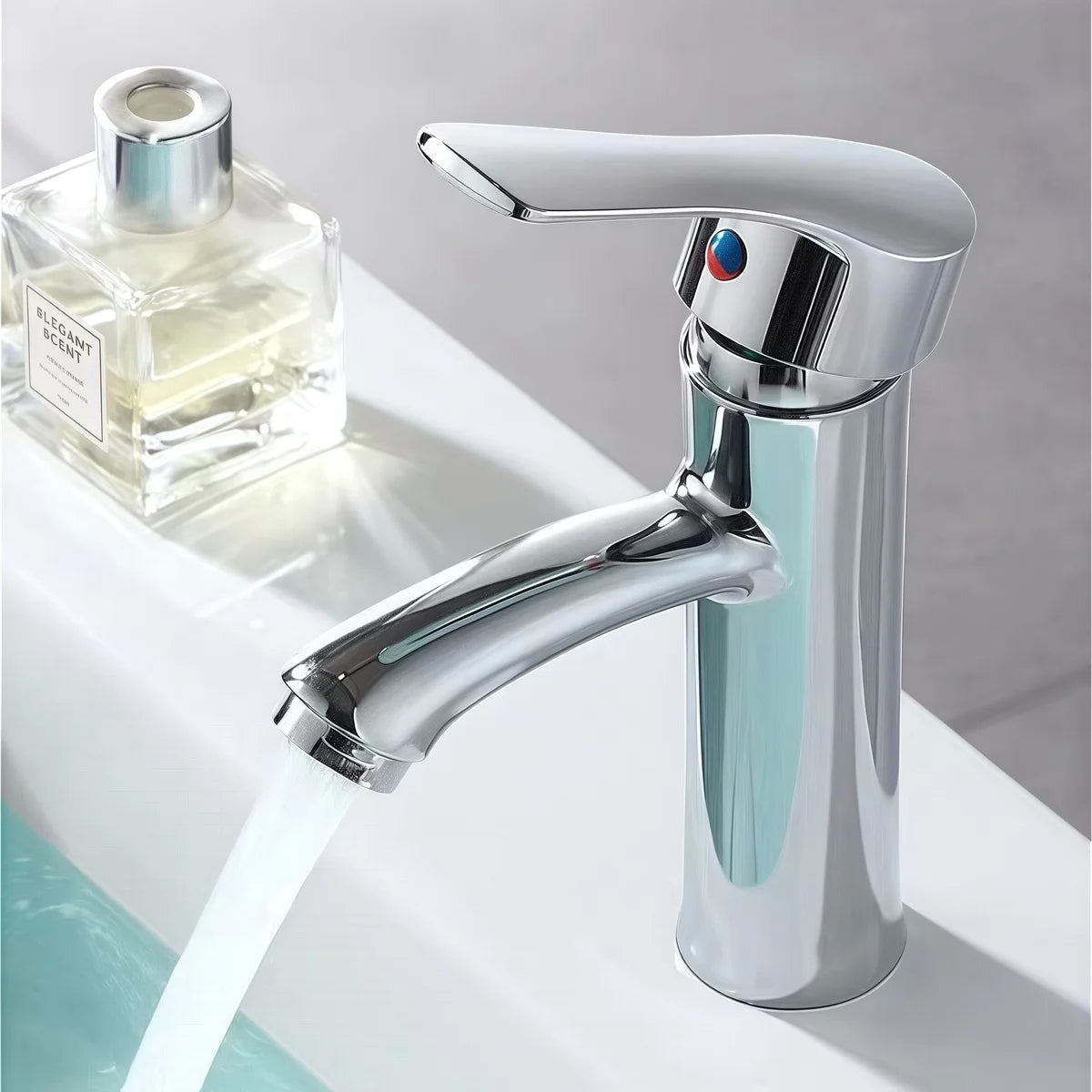 Bathroom Sink Faucet Cold Function Accessory Setsilver Basin