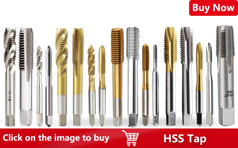 Metric Hss Spiral Flute Tap Machine Thread Screw