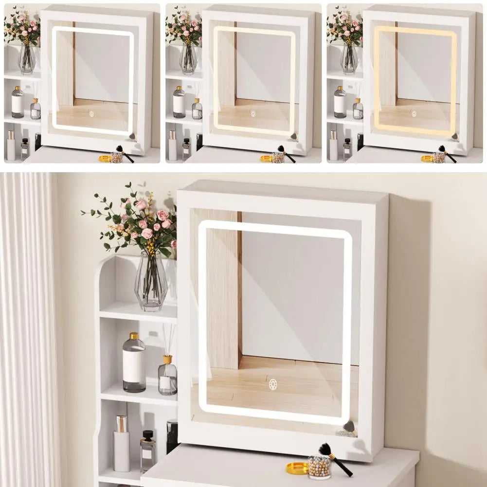 Bedroom Dressing Table Vanity Desk Sliding Mirror Lights