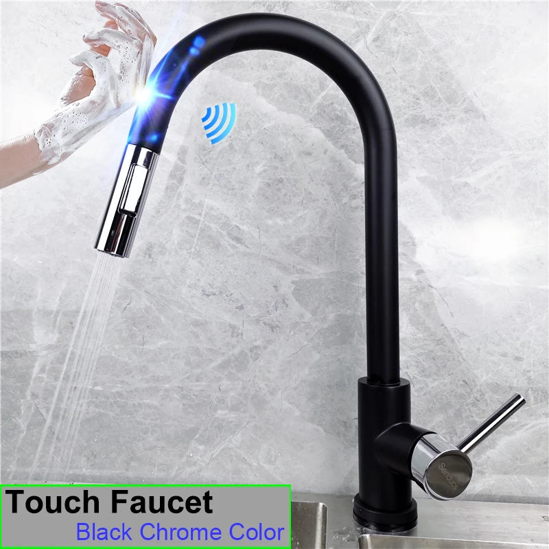 Brushed Gold Touch Faucets 304 Stainless Steel Cold