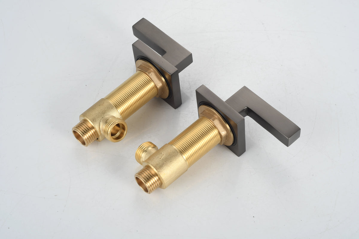 Brushed Gold Basin Faucet Total Brass Black Bathroom