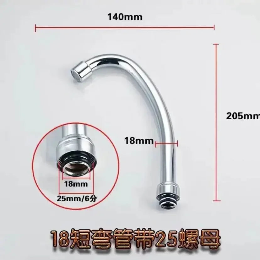 1pc Stainless Steel Sink Faucet Pipe Connection Saving