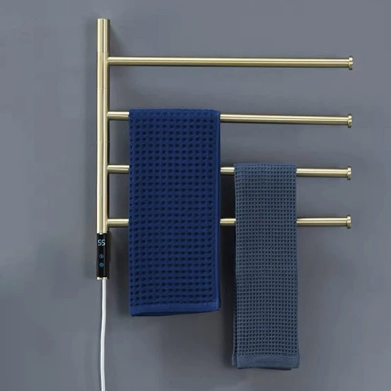 Bathroom Rose Gold Towel Warmer Touch Control Timing