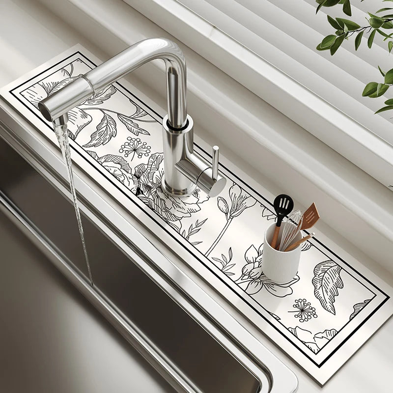Classic Diotomite Sink Faucet Table Mat Toilet Drain