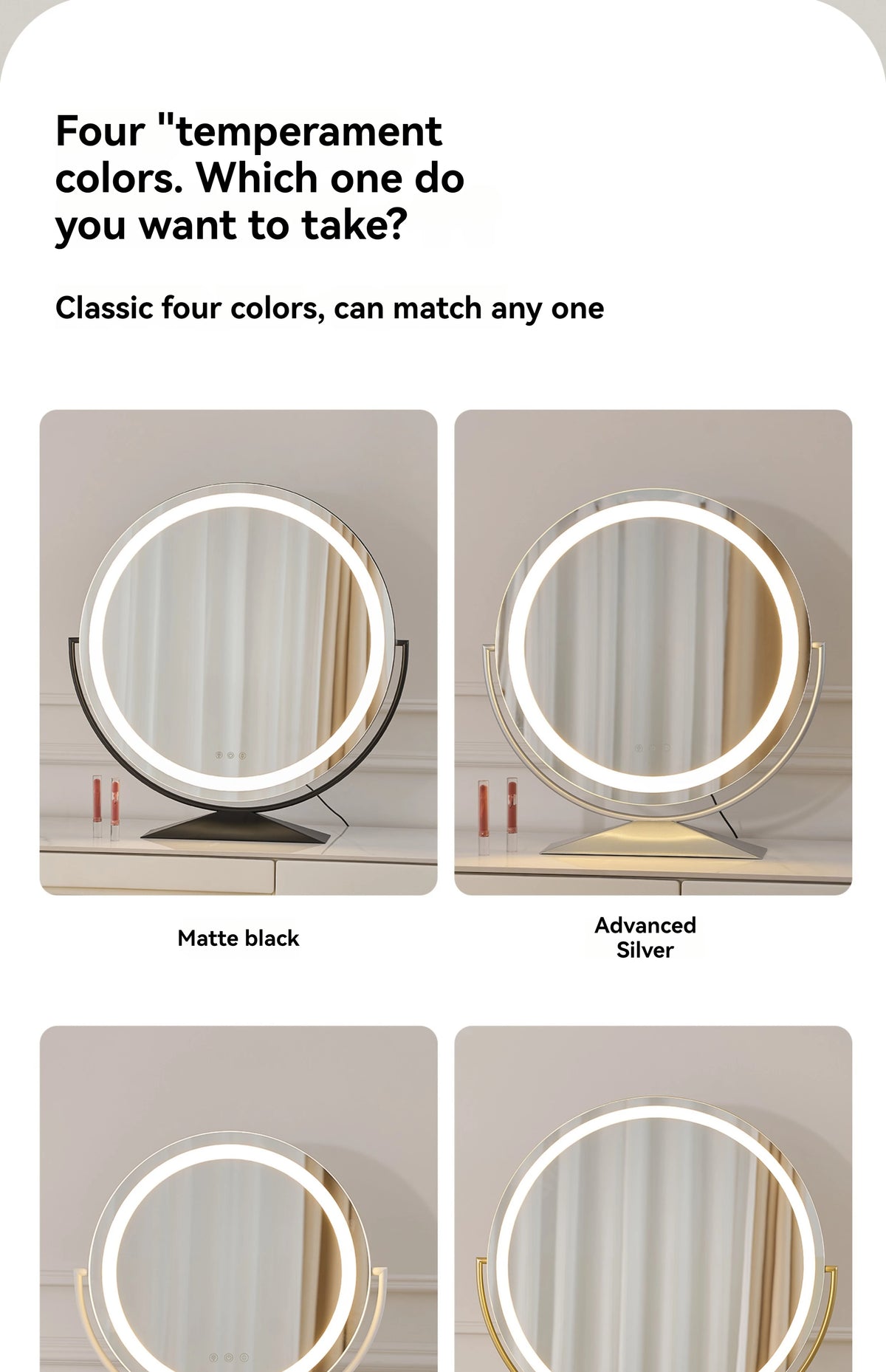 Beauty Mirror Smart Circle Internet Celebrity Bedroom Mirror