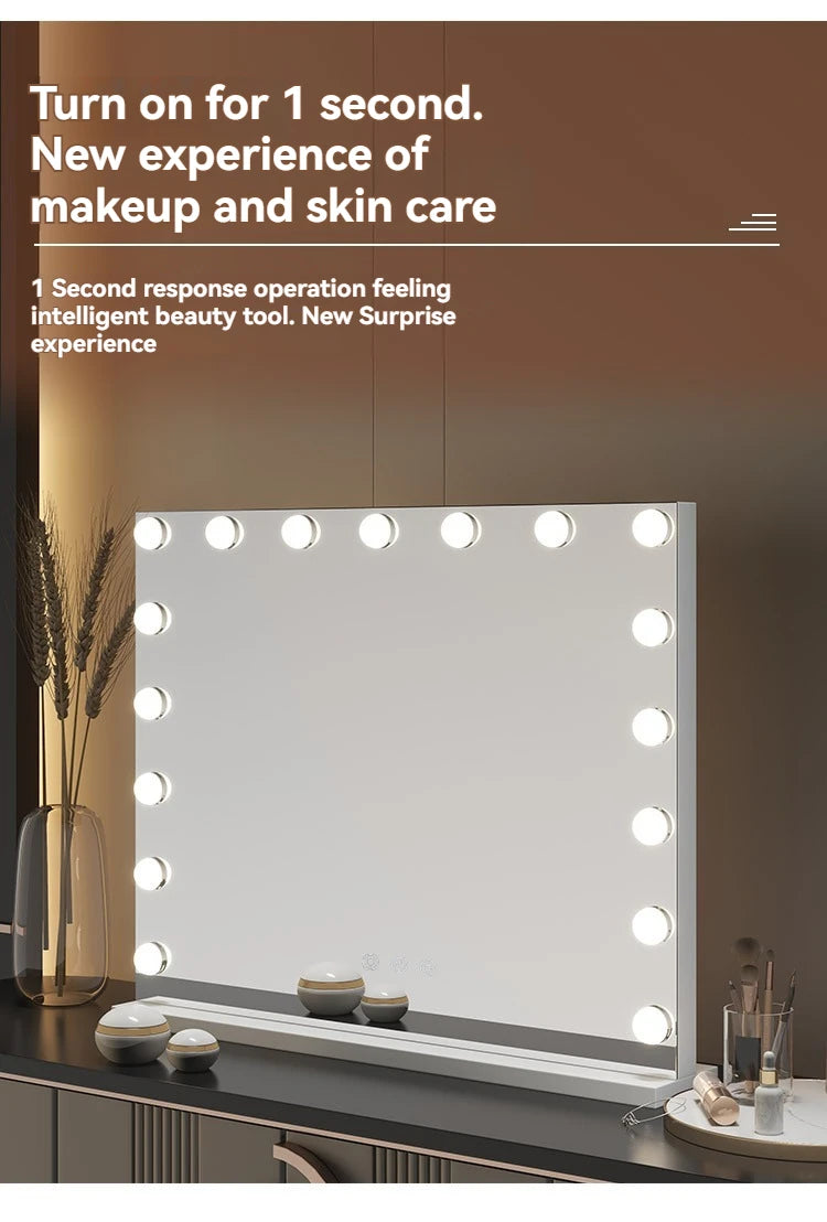 European Square Mirror Hollywood Makeup Mirror Light Bulb