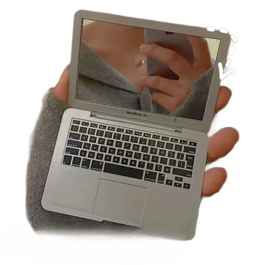 White Makeup Mirror Ins Travel Handheld Pocket Mirror