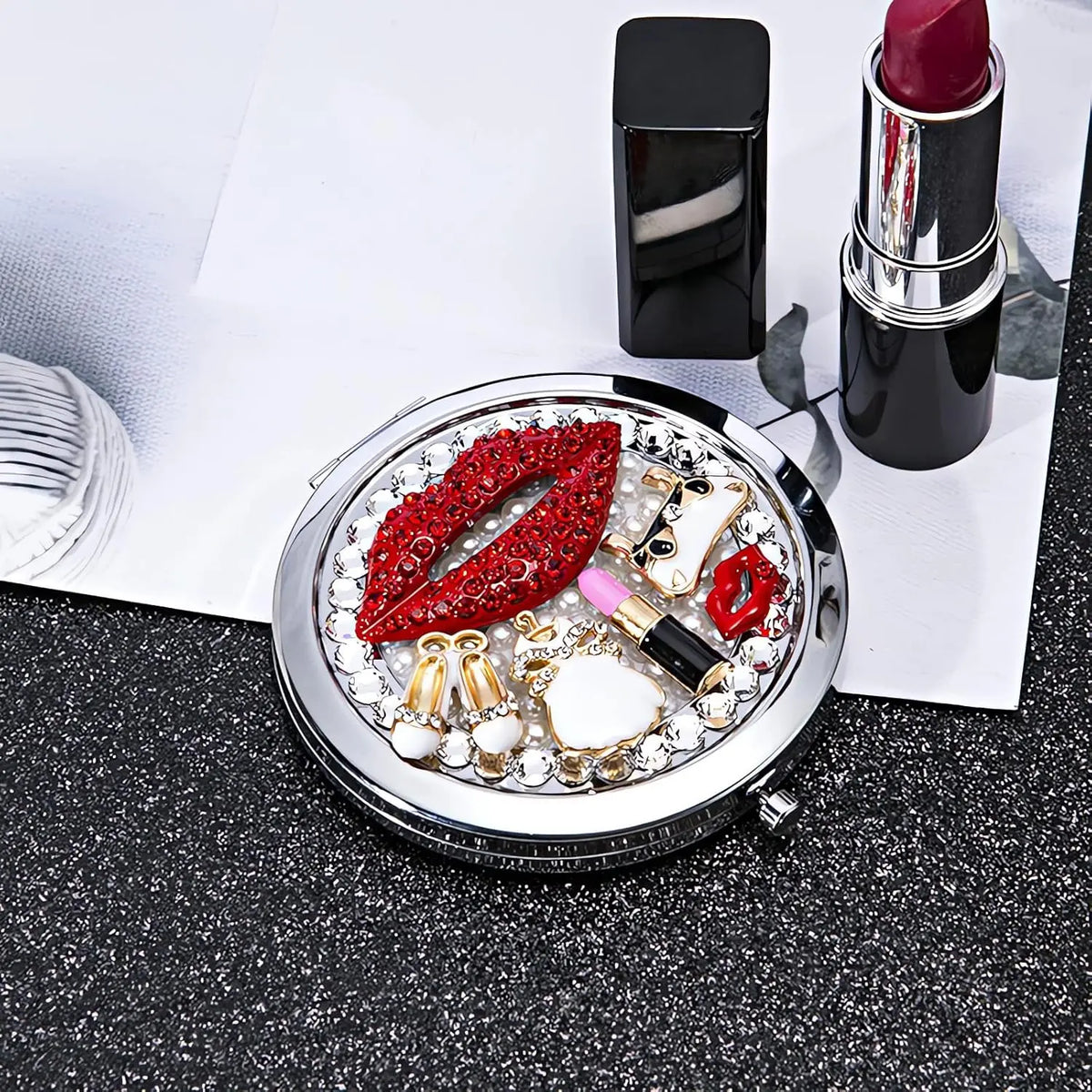 Compact Mirror 1x/2x Magnification Pocket Mirror Women 3inch