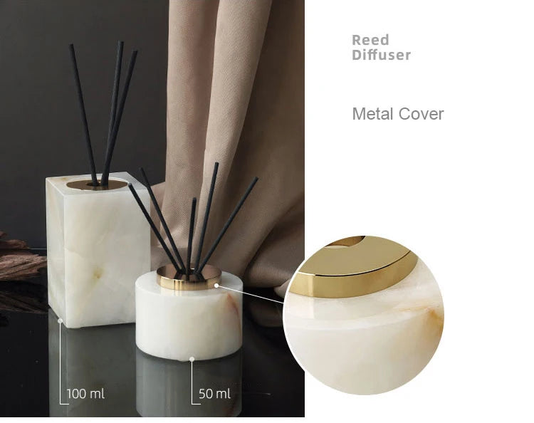 White Onyx Natural Marble Bathroom Elegant Soap Dispenser