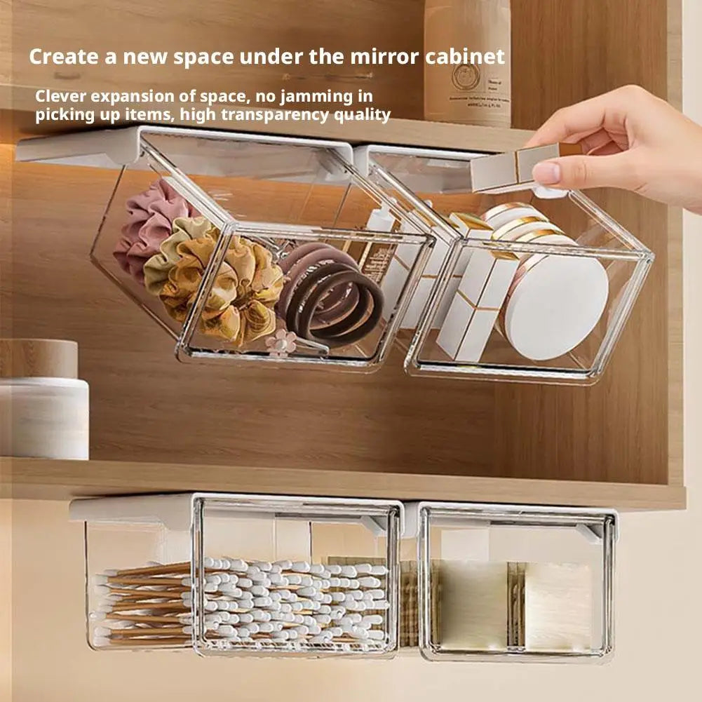 Transparent Bathroom Cotton Stick Makeup Cotton Bathroom Pull-Out