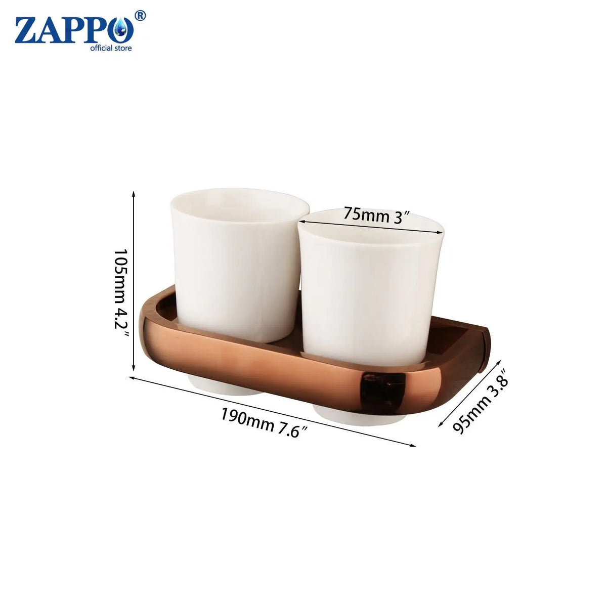 Zappo Rose Gold Wall-Mounted Stainless Steel Clothes Hook
