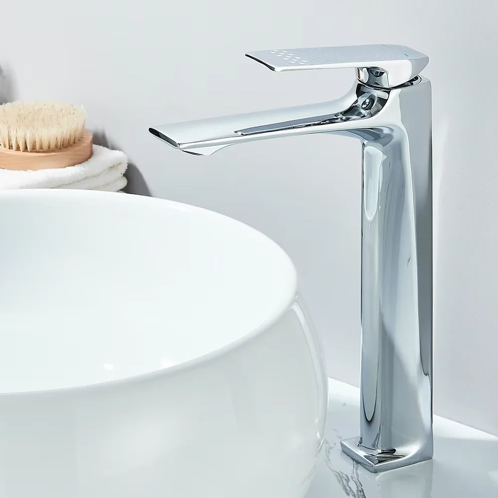 Brass Core Modern Bathroom Sink Faucet Handle Deck
