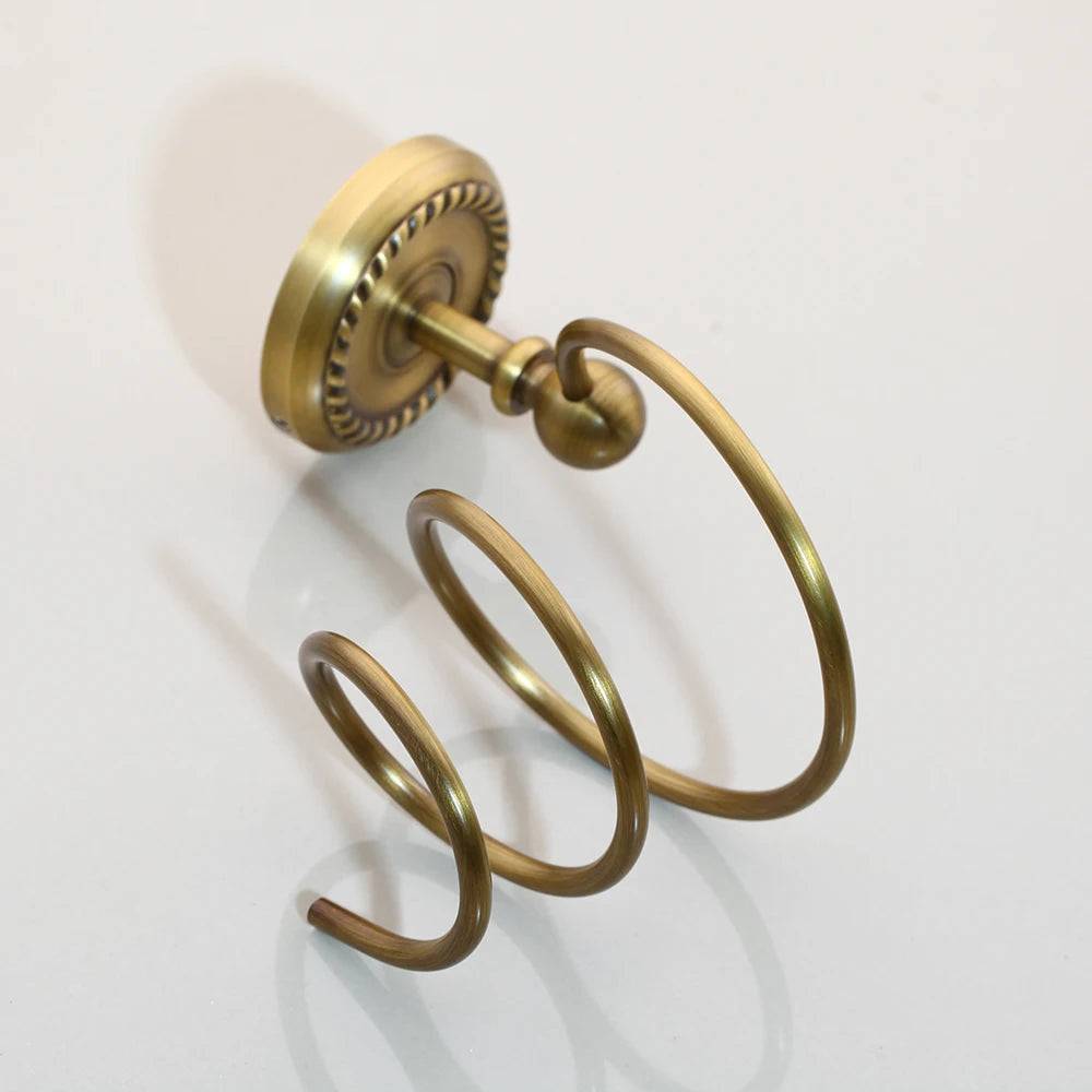 Kemaidi Antique Brass Bathroom Paper Holder Toilet Brush