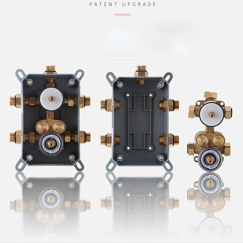 Langyo Matte Black Thermostatic Shower Faucet Mixing Valve