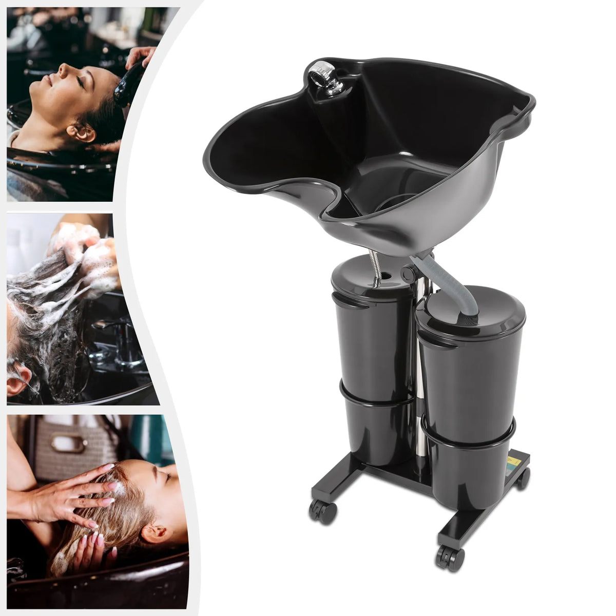 Shampoo Bowl Electric Pump & Dual-Bucket Hair Washing