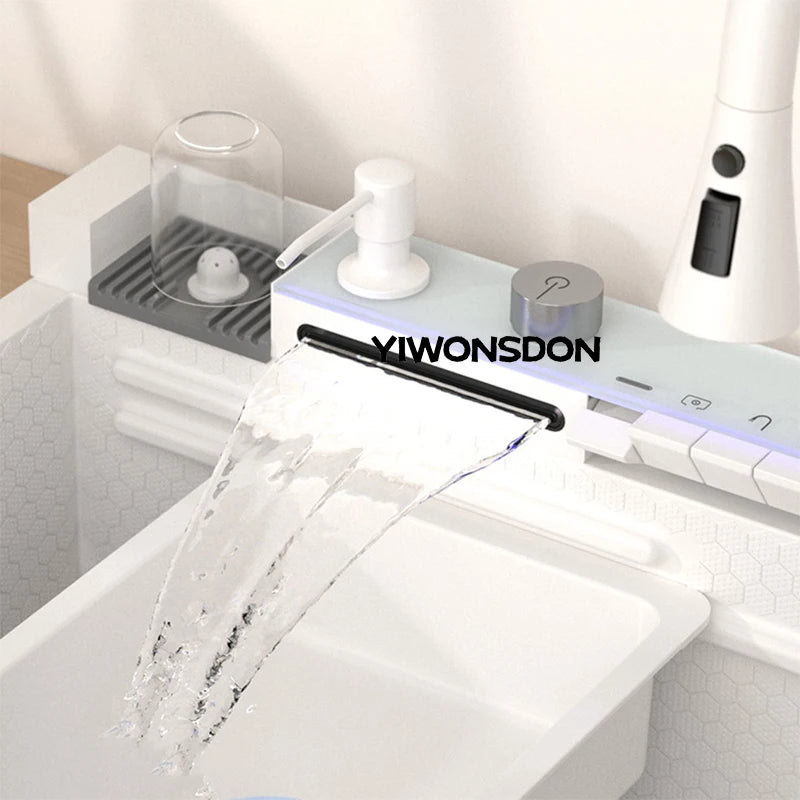 Nano Black Sink Large Slot Integrated Digital Display