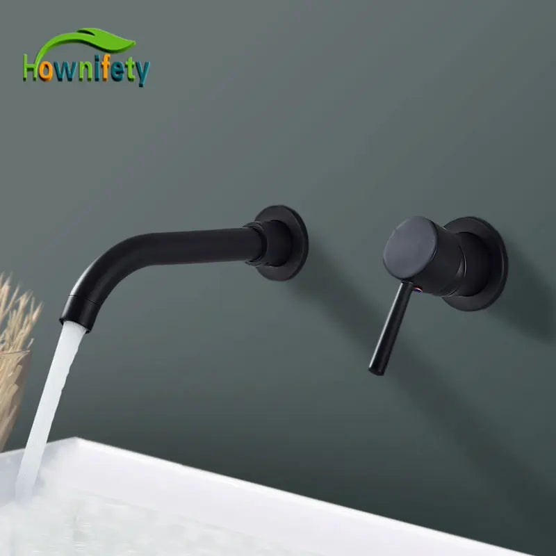 Wall Mount Bathroom Basin Faucet Embedded Split Cold