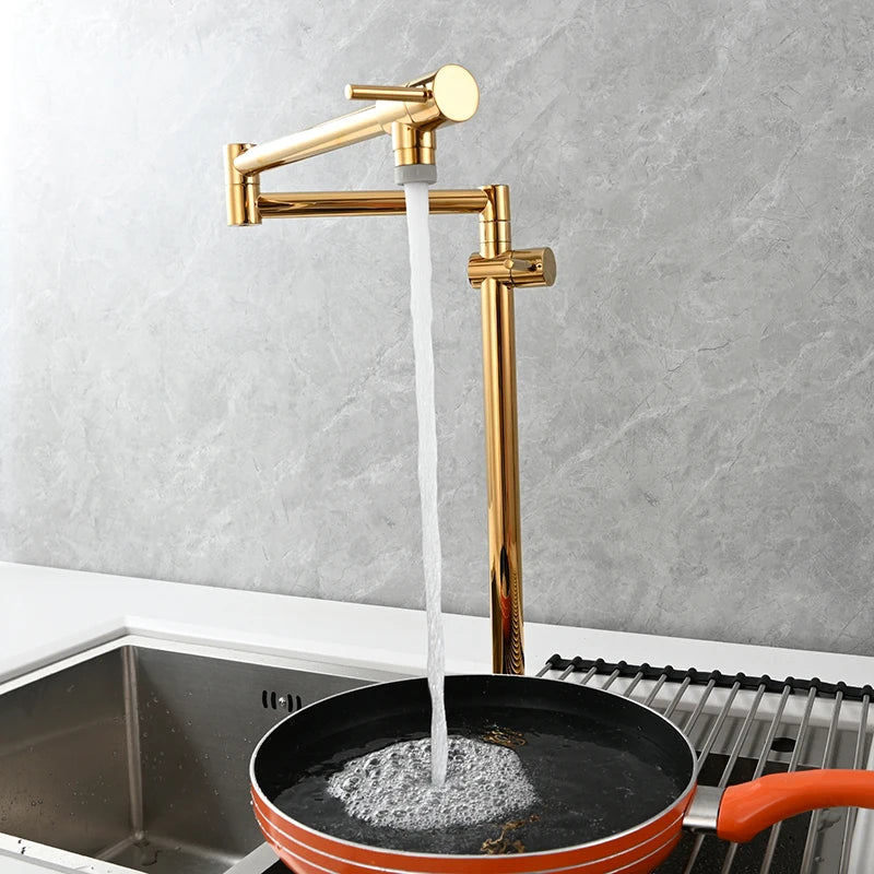 Ciencia Brass Pot Filler Faucet Wall Mount Sink