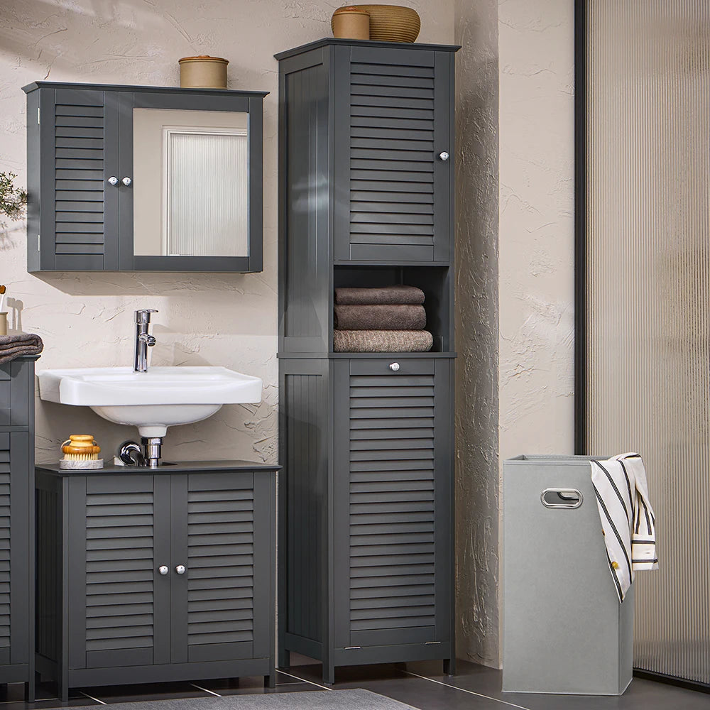 Sobuy Bzr124 High Wardrobe Fold-Out Laundry Bag Bathroom