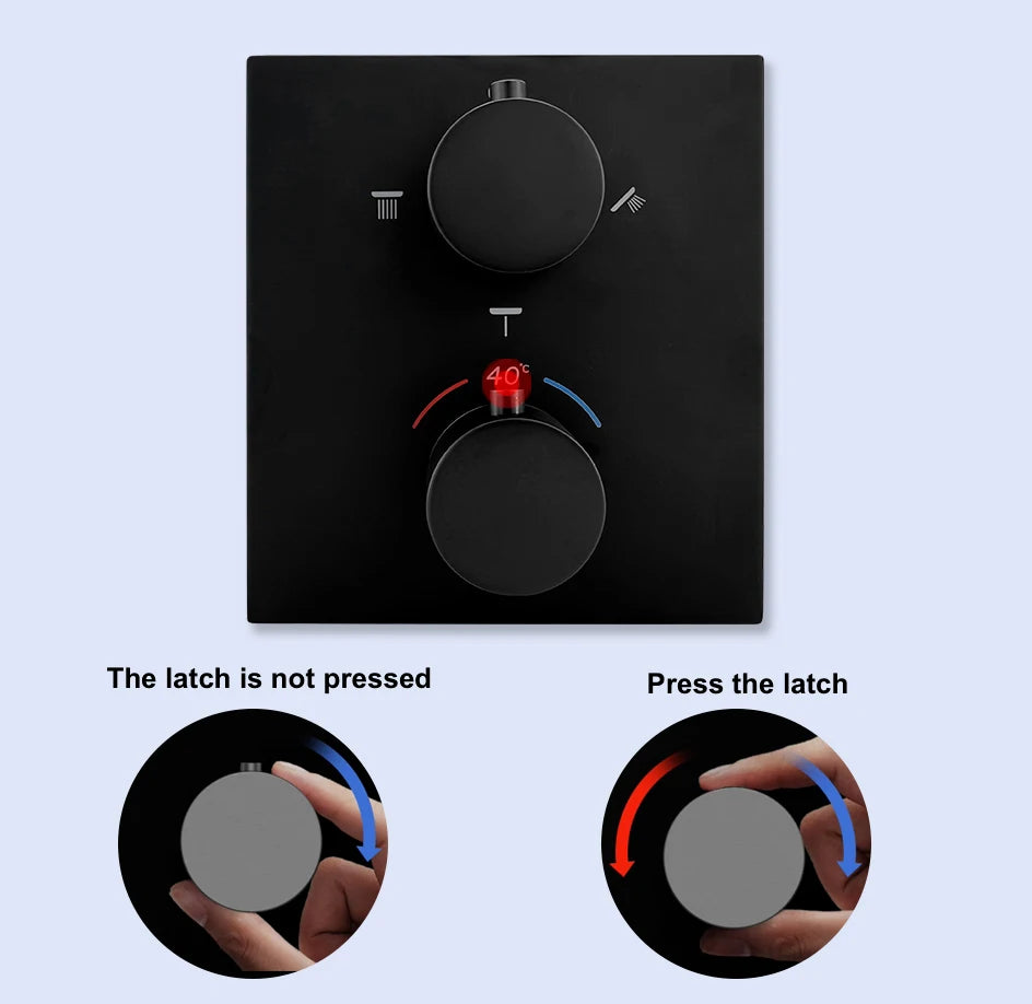 Vgx Concealed Thermostatic Shower System Temperature Digital
