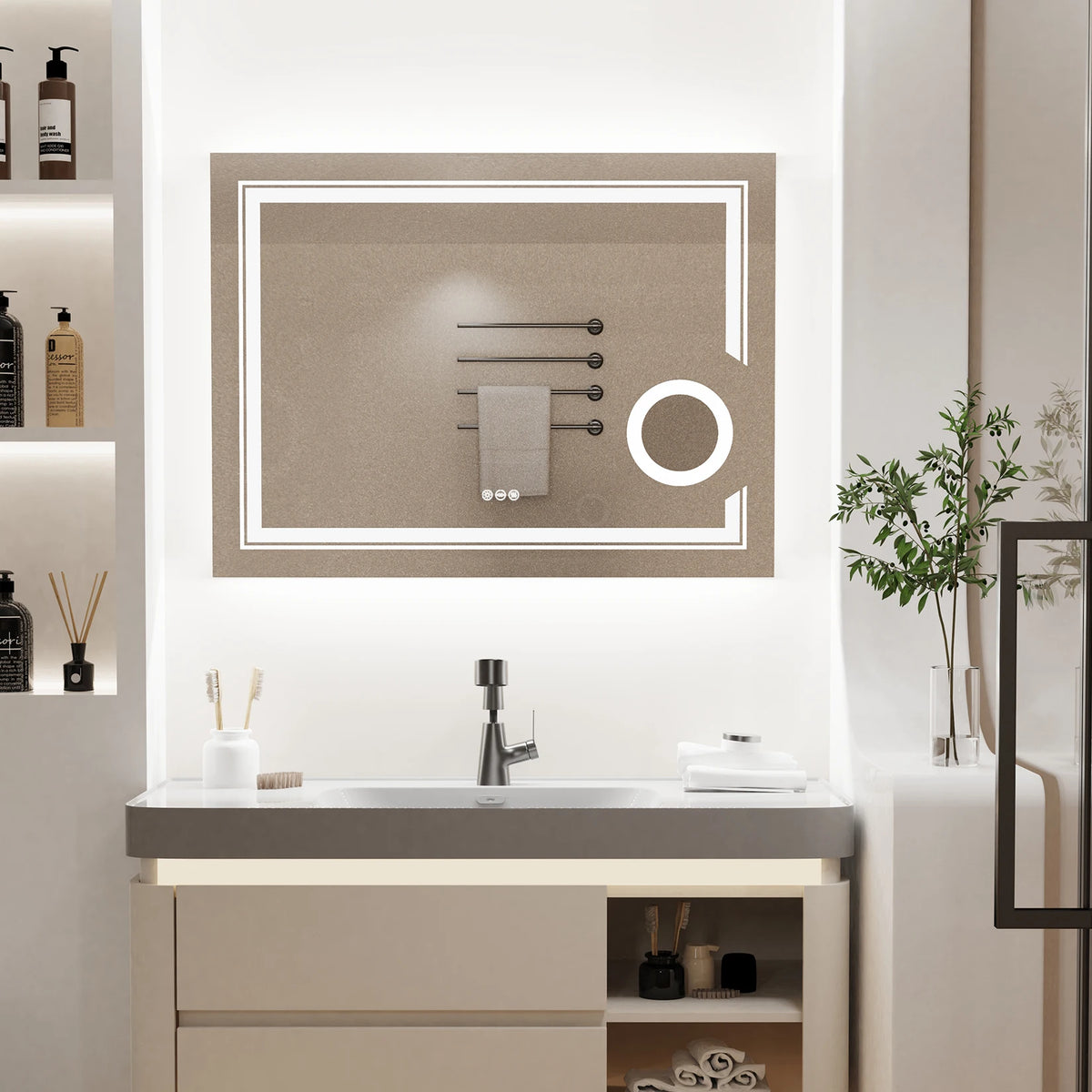 Wisfor Led Lighted Smart Bathroom Mirror 3x Lighted