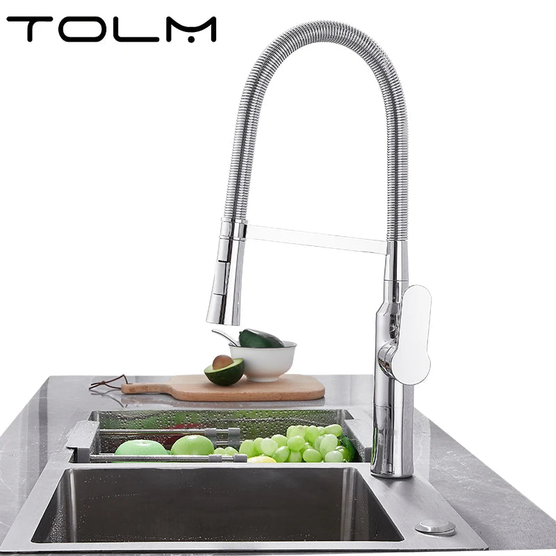Tolm Brushed Nickel Modern Polished Chrome Brass Sink