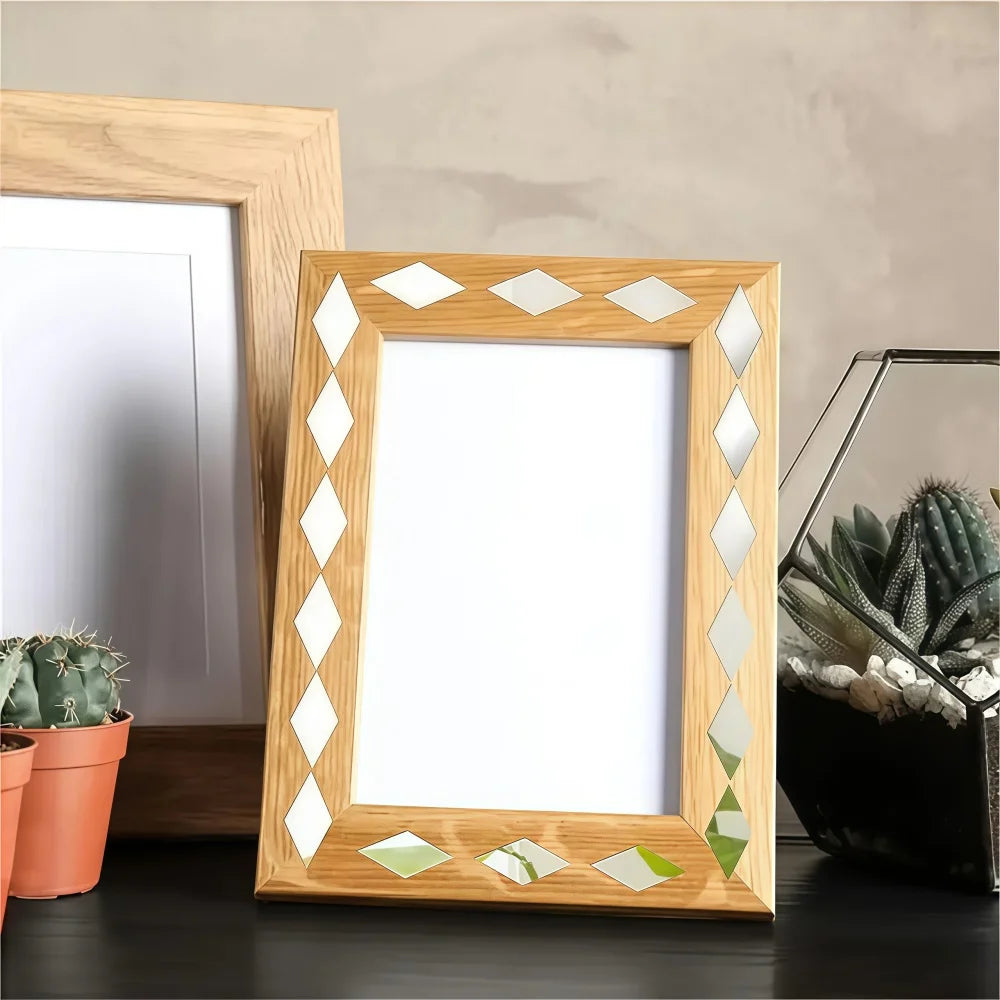 100pcs 5cm Diy Craft Mirror Stickers Leaf Shape