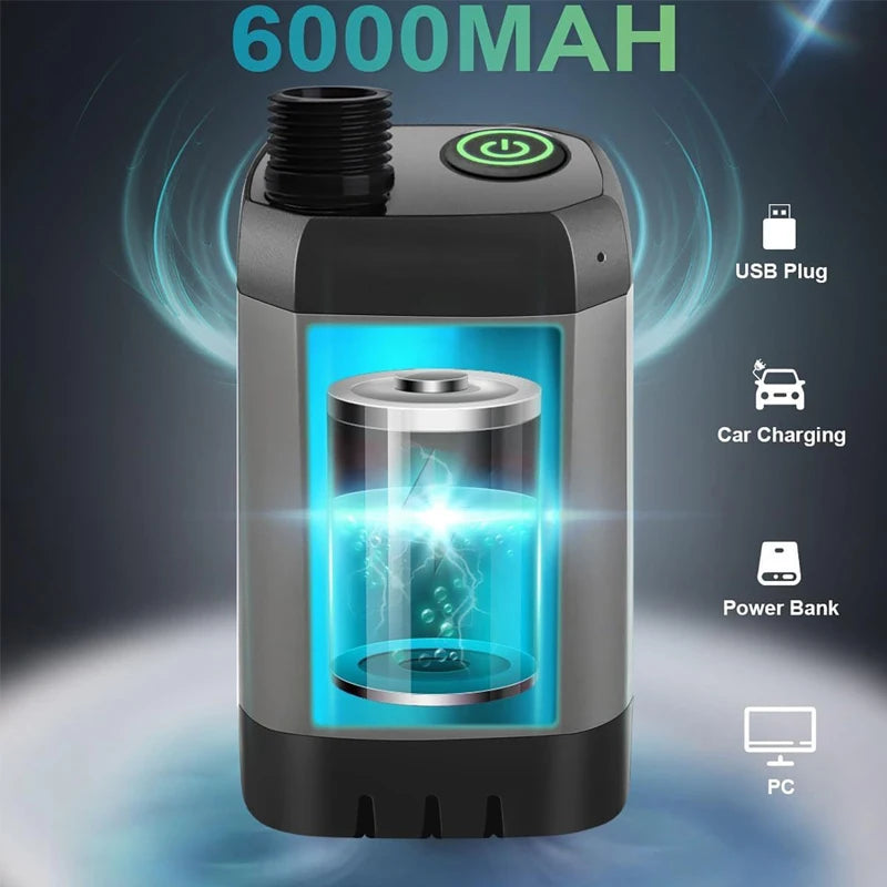 Camping Shower Equipment 6000mah Rechargeable Led Display Screen
