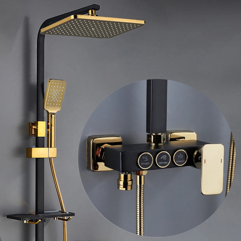 White Digital Bathroom Shower Quality Brass Bathroom Mixer