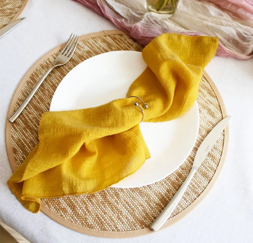 50pcs Handmade Gauze Napkins 30x30cm Cotton Cloth Napkins