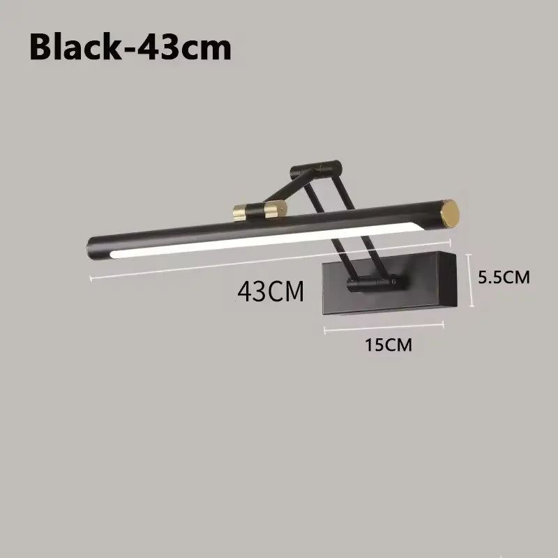 Led Bathroom Vanity Light Adjustable Swing Arm Mirror
