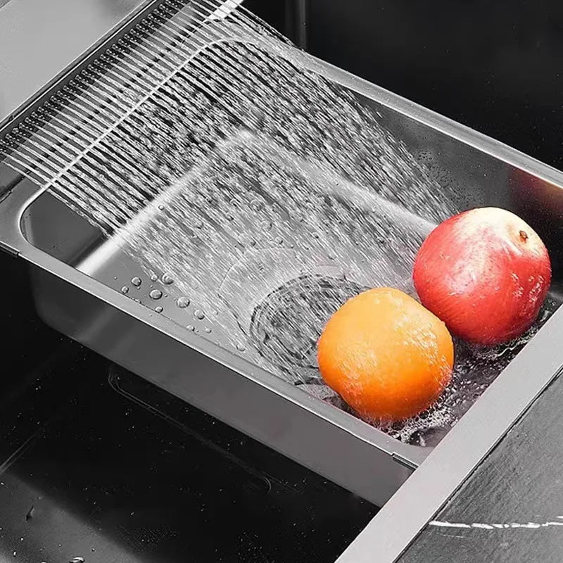 Silver Smart Sink Digital Display Waterfall Faucet Stainless
