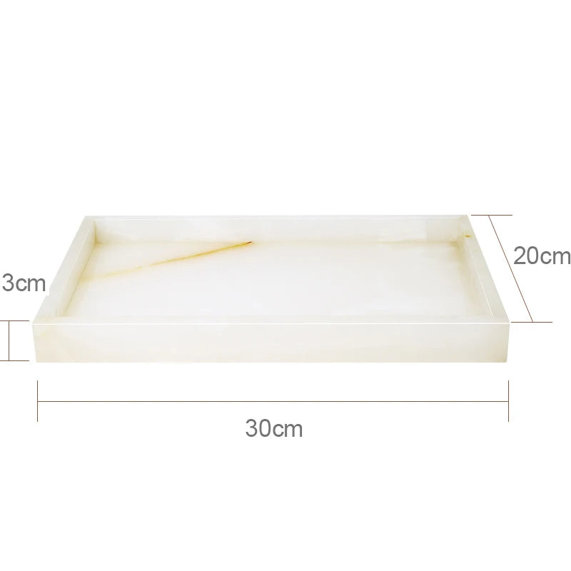 White Onyx Natural Marble Bathroom Elegant Soap Dispenser