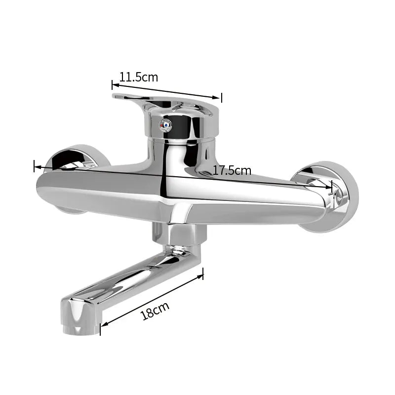 Faucet Mixers Wall Mounted Handle Mixer Tap Sink