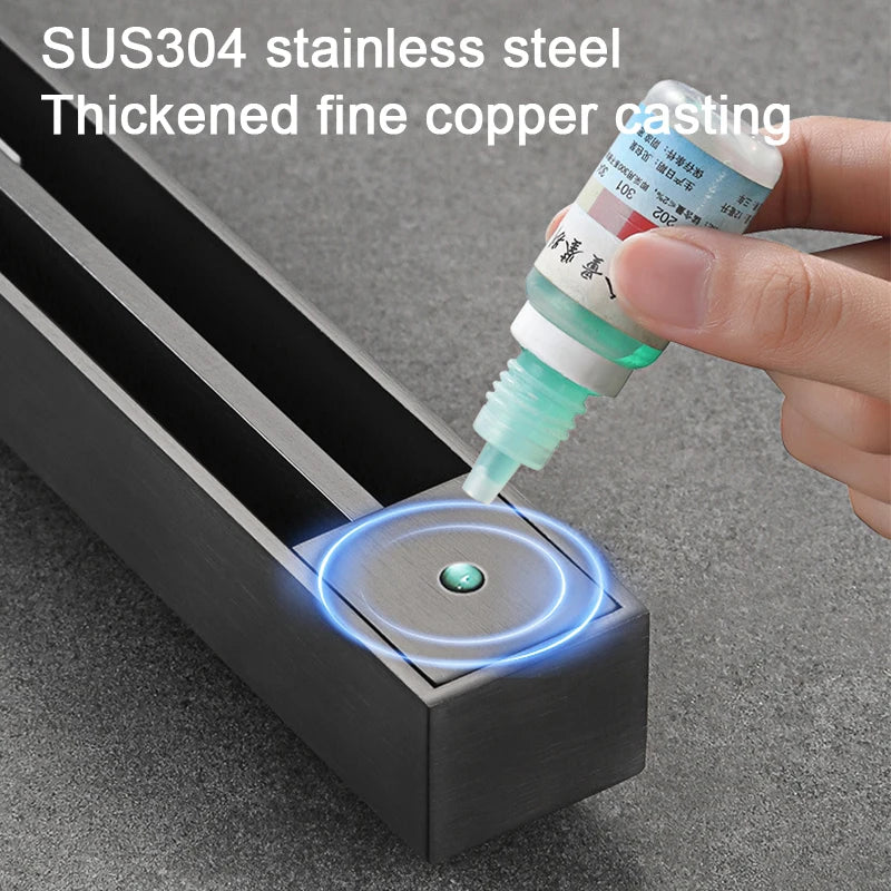 2cm Wide Floor Drain Stainless Steel Linear Narrow