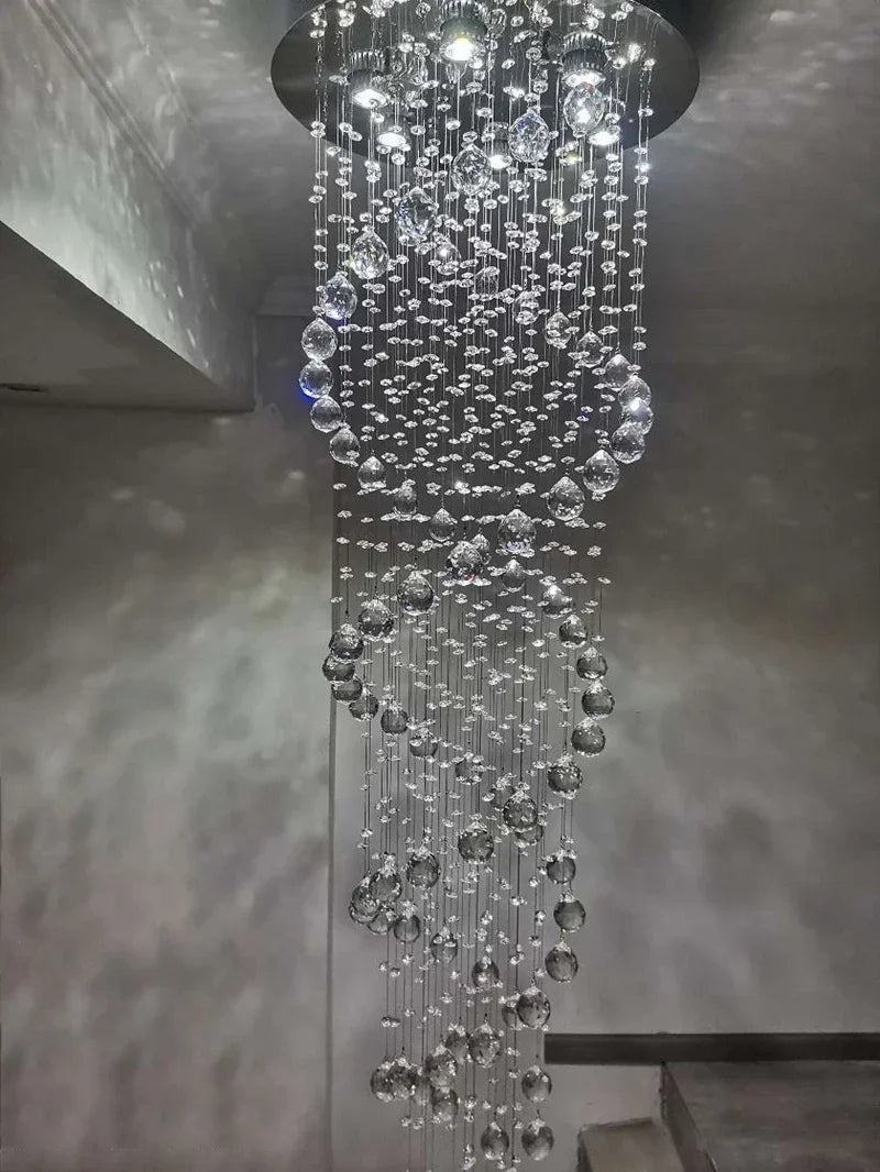 Modern Led Chandelier Fixture Luxury Hanging Lamp Staircase
