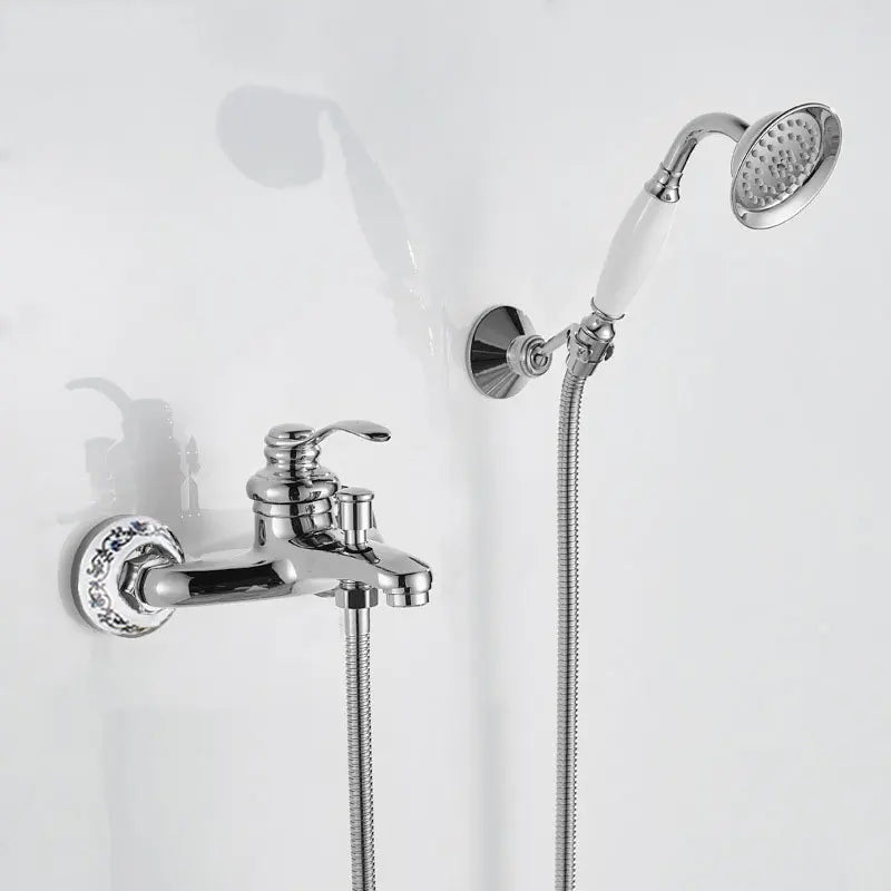 French Brass Simple Shower Spray Handheld Shower Head