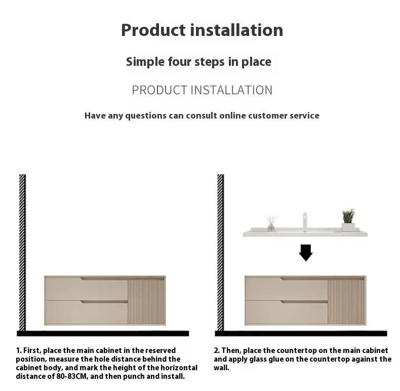 Modern Basin Bathroom Cabinet Combination Sink Minimalist