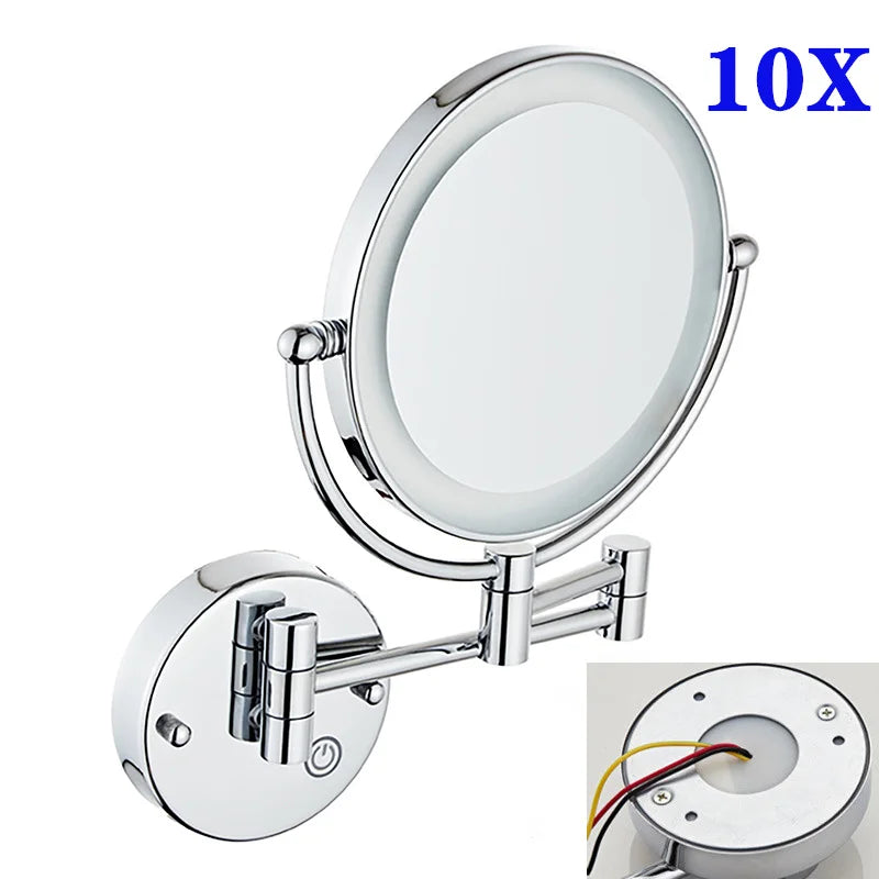 10x Magnifying Led Makeup Mirror Touch On Dual