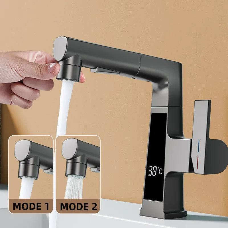Led Bathroom Faucet Intelligent Temperature Sensor Digital