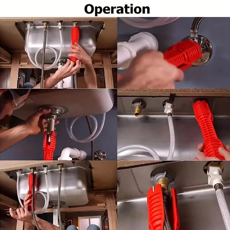 14 In Wrench Sink Faucet Sanitary Repair Double-Head